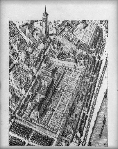 Vue aérienne du couvent.