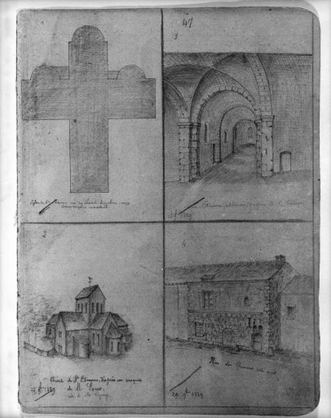 Plan, vaisseau central et chevet.