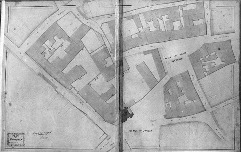 Plan-masse de l'ancien hôtel-Dieu.