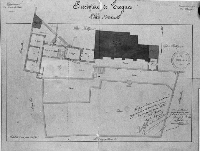 Plan d'ensemble du presbytère.