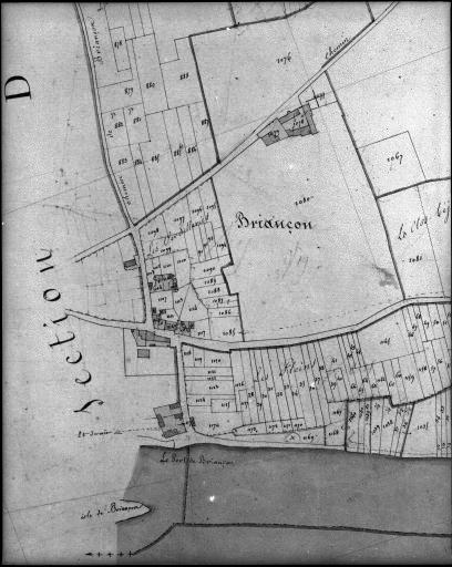 Extrait du plan cadastral ancien, section D3, 1832.