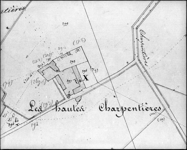 Extrait du plan cadastral ancien, section C2, 1832.