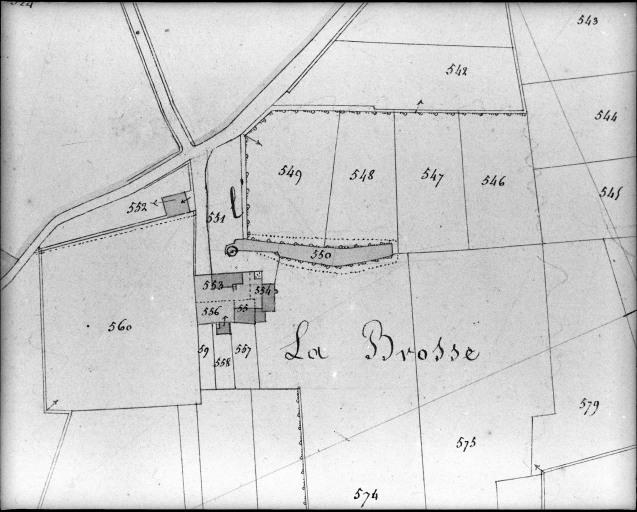 Extrait du plan cadastral ancien, section B3, 1832.