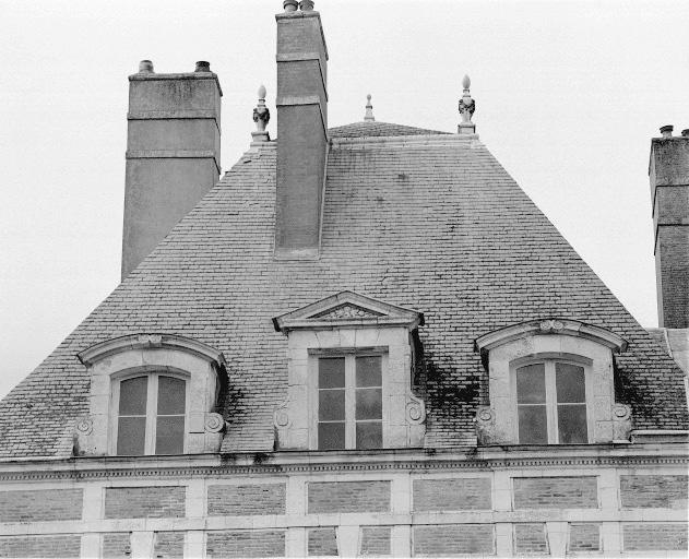 Façade latérale, aile ouest : toiture.