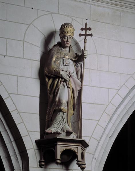 Ensemble de 4 statues : saint Ambroise, saint Augustin, saint Jérôme, saint Léon