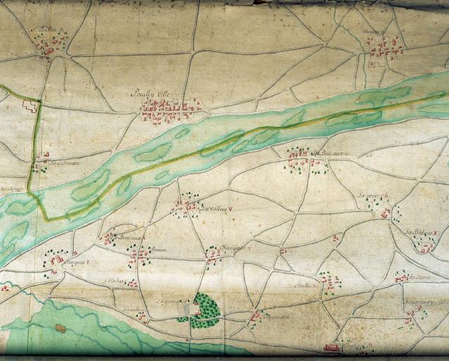 Extrait du plan cadastral, 1823, échelle 1/2500, section B1 : la Croix.
