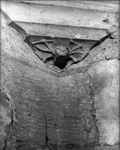 Décor de l'escalier : chauve-souris.