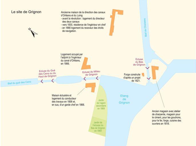 Plan du site de Grignon.