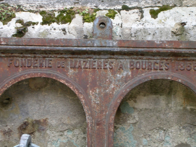 Détail de la fonte.