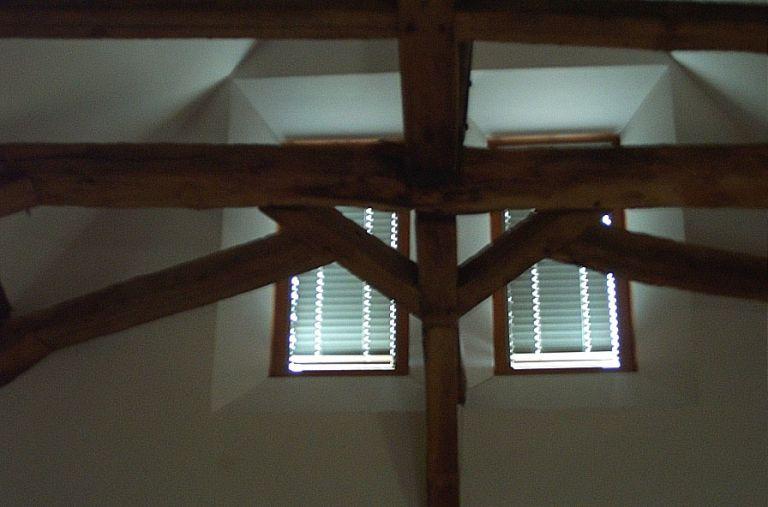Charpente du bâtiment d'habitation.
