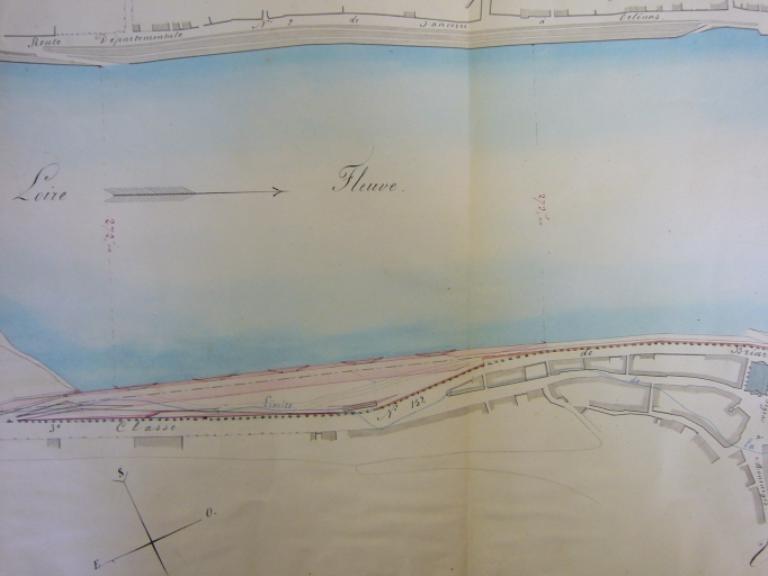 Projet d'établir un port d'embarquement et de dépôt de bois et de matériaux, 31 juillet 1851. (archives départementales du Loiret, Liasse 30930).