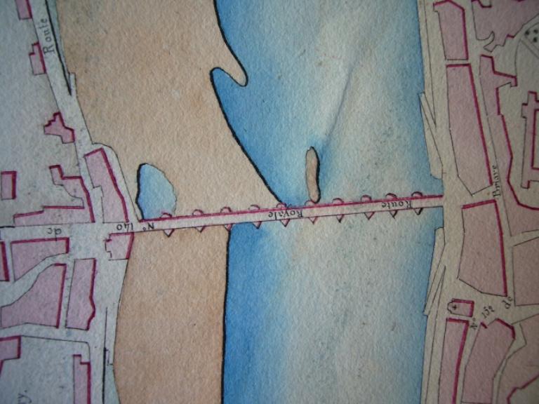 Plan du cours de la Loire, 2ème quart du XIXe siècle. (archives nationales, CP F 14 10066/1, dossier 1, pièce 1).