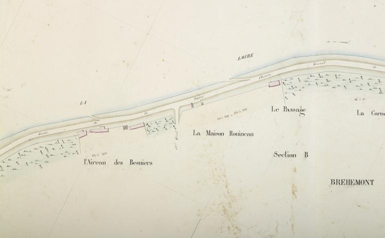 Extrait du cadastre napoléonien de 1830. (archives départementales d'Indre-et-Loire, 3 P 2/074/16).