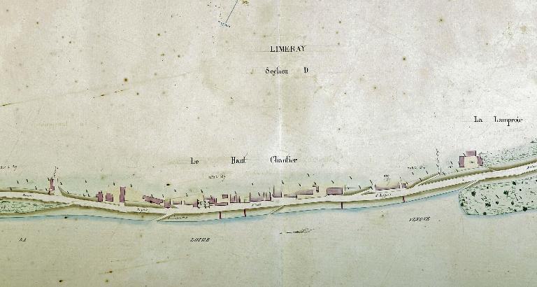 Reconstruction de la rampe de Valière par M. Auger, juin 1810. (archives départementales d'Indre-et-Loire, Plan II/3.1.21 (4)).