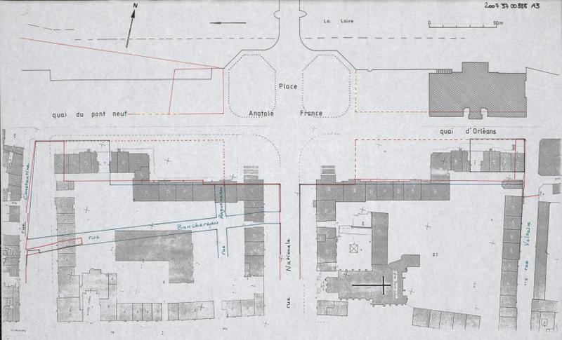 Restitution de l'ancien cadastre et du plan du XIXème sur le cadastre actuel.