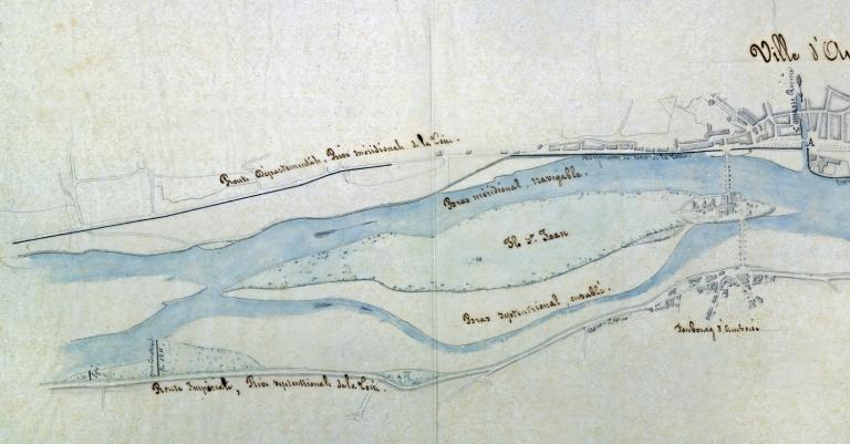 Le pied de la cale, vue prise vers l'aval.