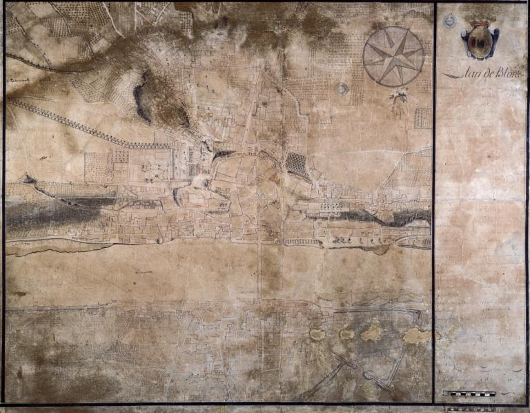 Plan dit de Boyer, non daté (entre 1730 et 1770). (bibliothèque municipale de Blois).