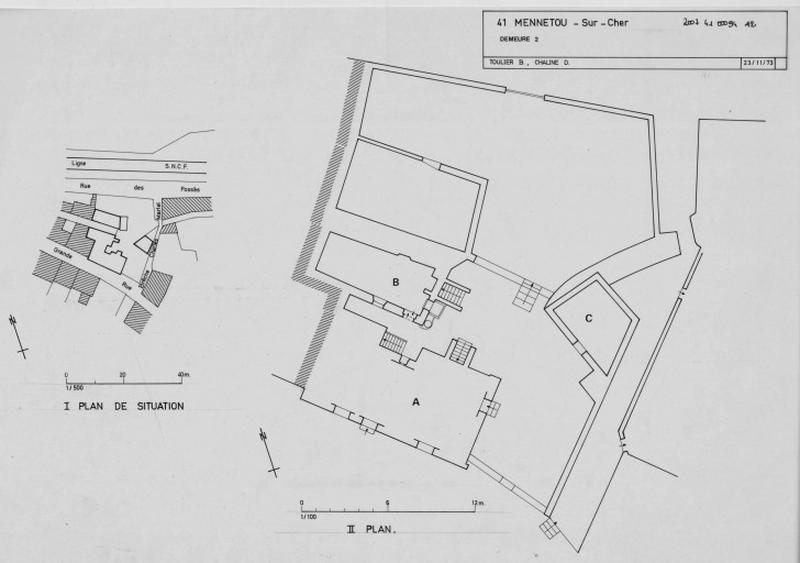 Deuxième maison : plan de situation, plan.