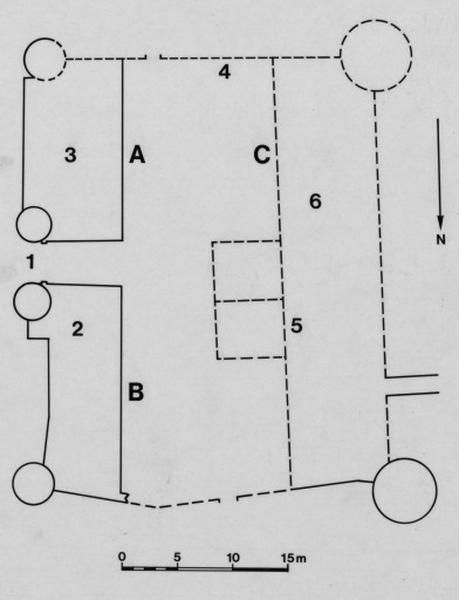 Plan masse schématique des bâtiments.