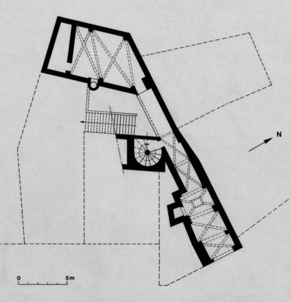 Plan du soubassement de l'hôtel, restitution d'après P. Robert-Houdin.