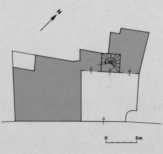 Croquis schématique des distributions de l'hôtel Belot du règne de François 1er.