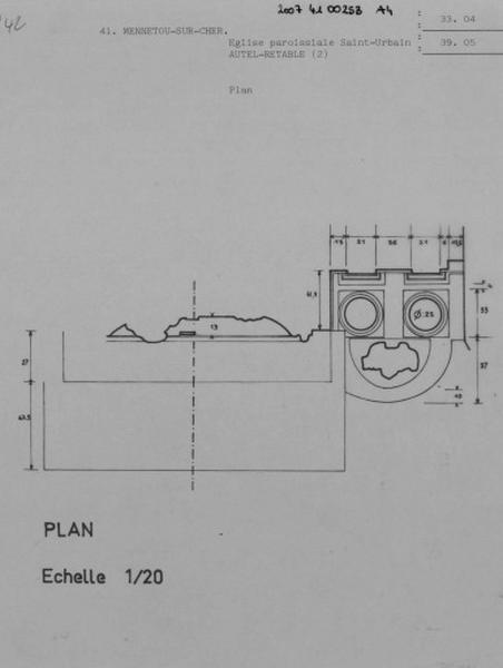 Plan de l'autel-retable.