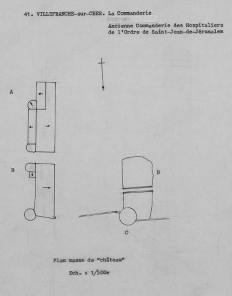 Plan masse du 'château'.