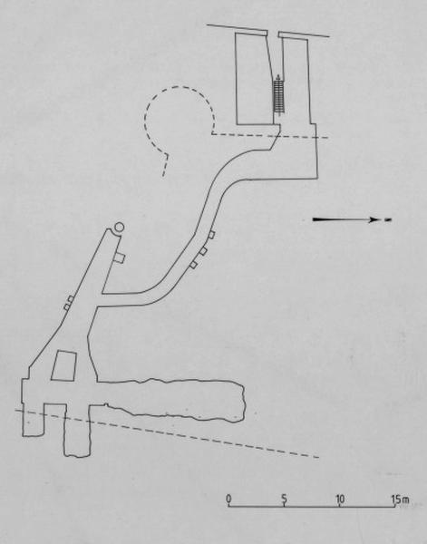 Plan des éléments de défenses en sous-sol.