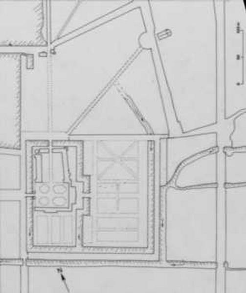 Plan du domaine et du château en 1806.