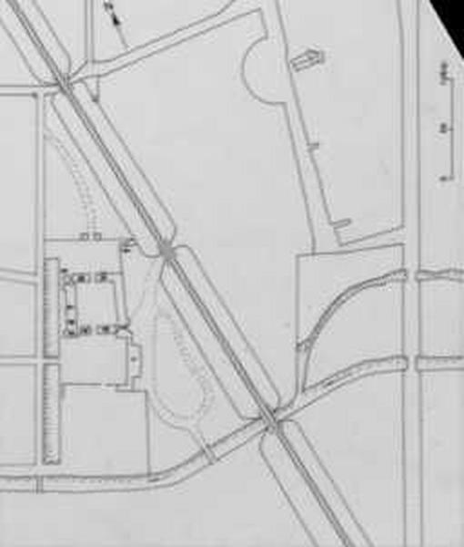 Plan du domaine et du château en 1852.