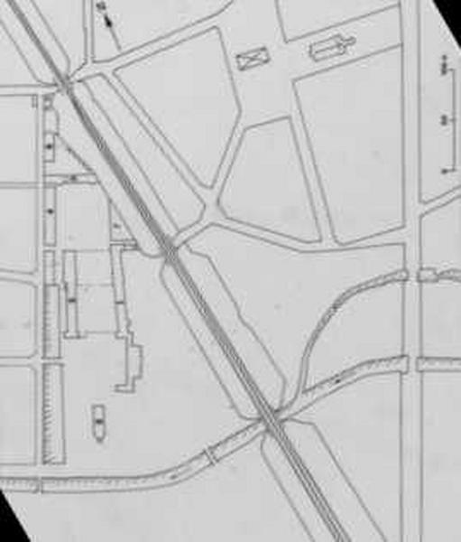 Plan du domaine et du château en 1890.