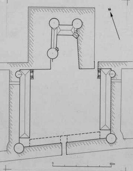 Schéma de composition de la basse-cour, hypothèse de restitution.