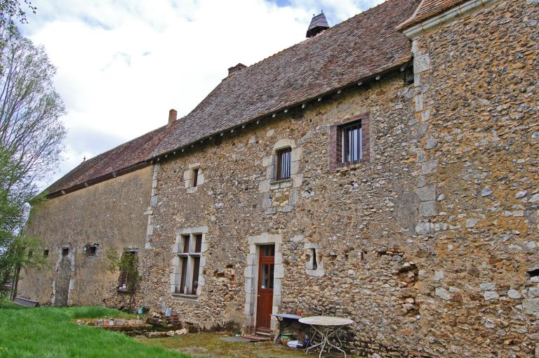 Bâtiment ouest, logis manorial, élévation ouest.