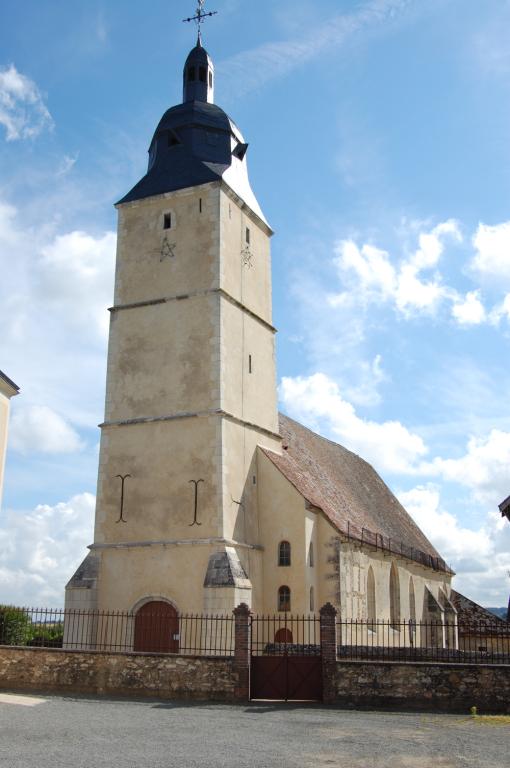 Église paroissiale Saint-Martin. ; Vue générale depuis le sud-ouest.