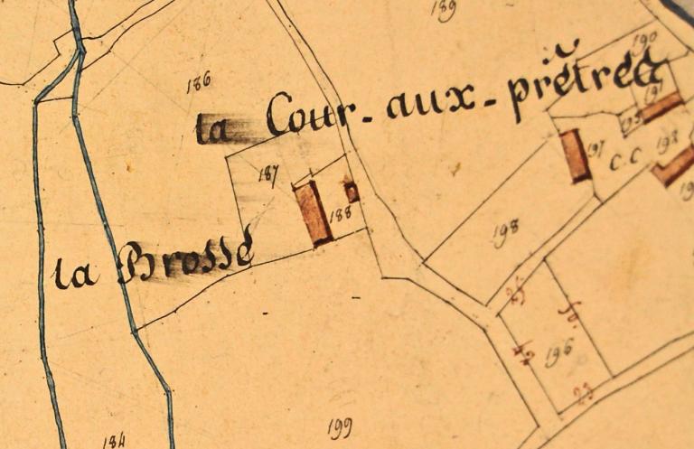 Extrait du cadastre de 1811, section B. (AD, Eure-et-Loir, 3 P 3855 - 3865).