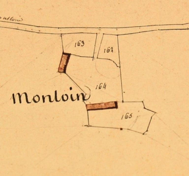 Extrait du cadastre de 1811, section B. (Archives départementales d'Eure-et-Loir, 3 P 3855 - 3865).