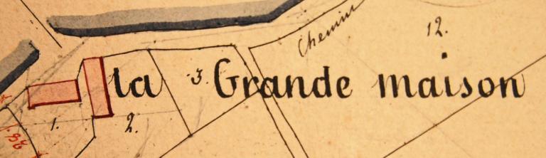 Extrait du cadastre de 1811, section H. (AD, Eure-et-Loir, 3 P 3855 - 3865).