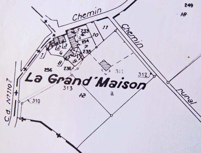 Extrait du cadastre de 1992, section H. (Archives communales).