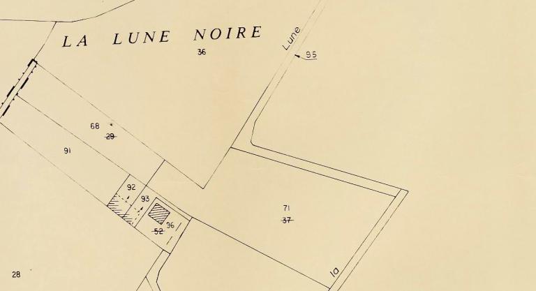 Extrait du cadastre de 1987, section A. (Archives communales de Champrond-en-Perchet).