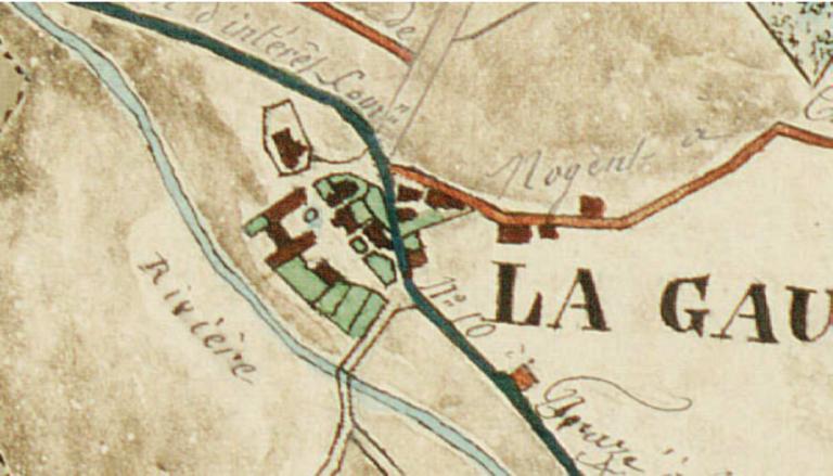 Extrait du plan de la commune de 1868. (Archives départementales d'Eure-et-Loir, 4 Fi 108).