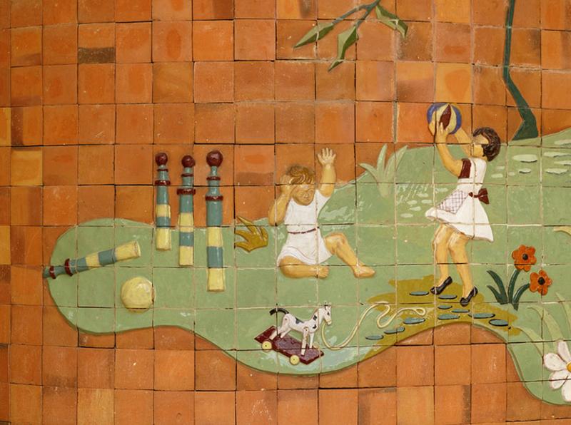 Détail : jeu de quilles.