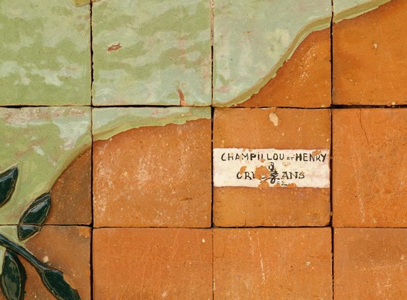 Signature en bas à droite : CHAMPILLOU et HENRY ORLEANS et monogramme de Notre-Dame des Aydes.