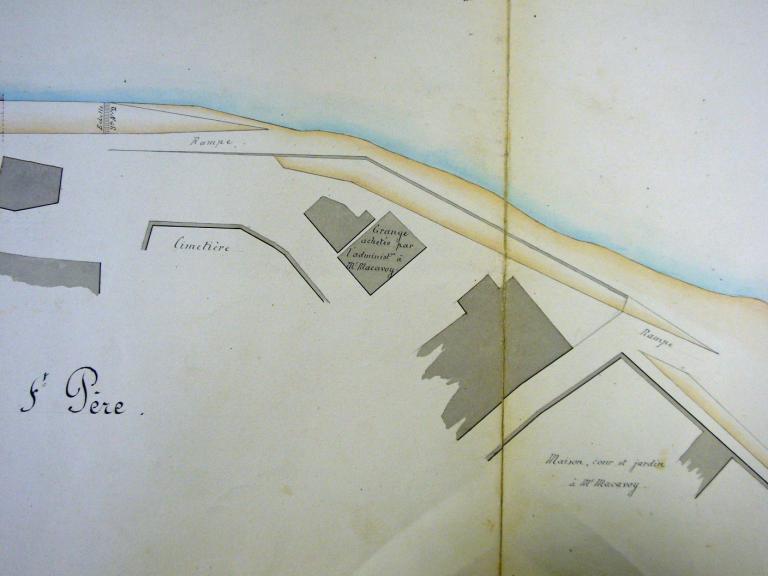 Plan de deux rampes du port de Saint-Père, 23 décembre 1862. (archives départementales du Loiret, Liasse 30921).