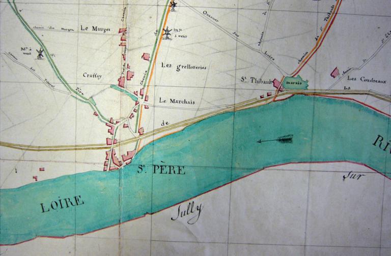 Extrait du cadastre napoléonien, 1809. (archives départementales du Loiret, 3 P 297).