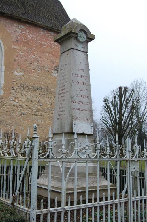 Monument aux morts de la guerre de 14-18. ; Elévation nord.