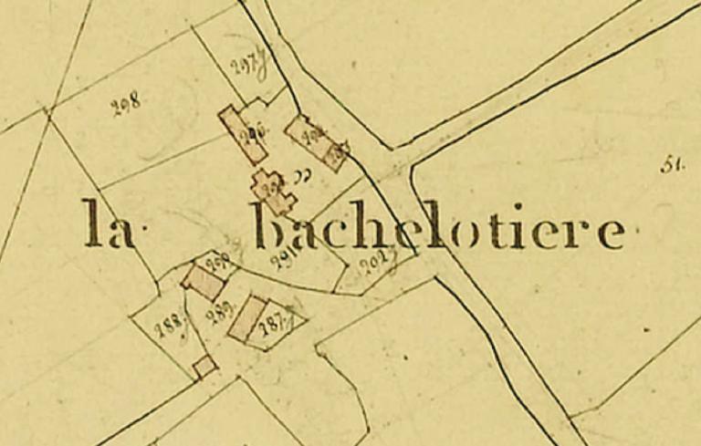 Extrait du plan cadastral de 1811, section C2. (Archives départementales d'Eure-et-Loir, 3 P 3567).