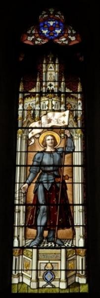 Verrière représentant sainte Jeanne d'Arc