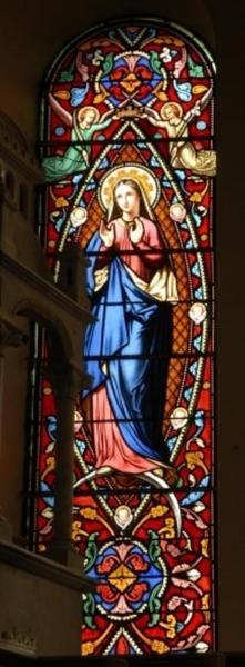Verrière représentant l'Immaculée Conception