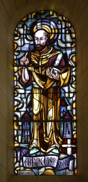 Verrière représentant saint François de Sales