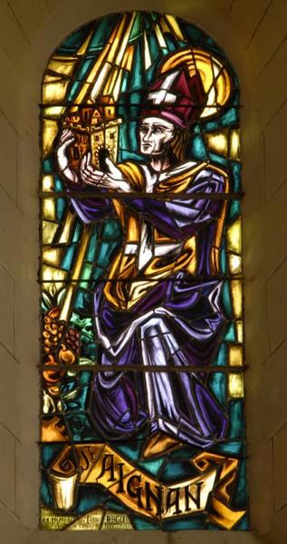 Verrière représentant saint Aignan